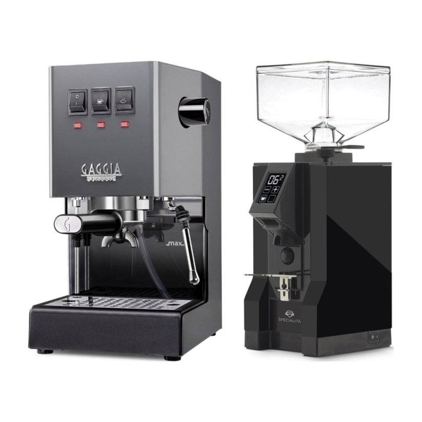 Gaggia Classic E24, šedá + Eureka Mignon Specialita, BL Black