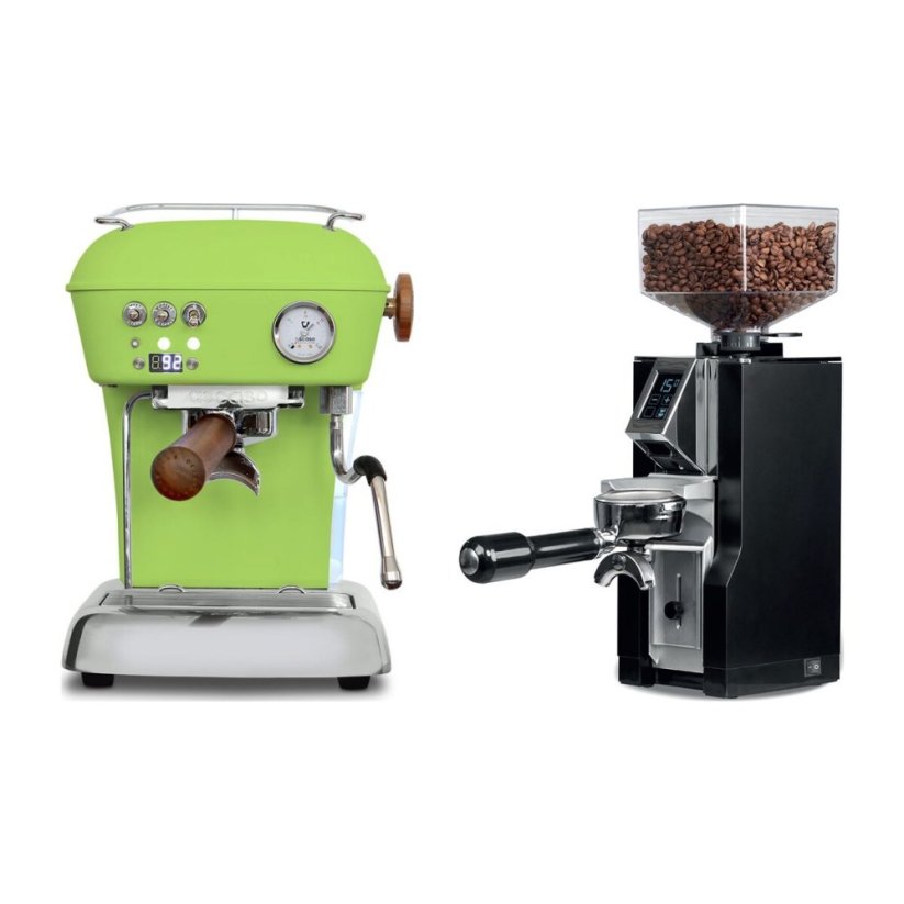 Ascaso DREAM PID Fresh Pistachio + Eureka Mignon Libra, CR black