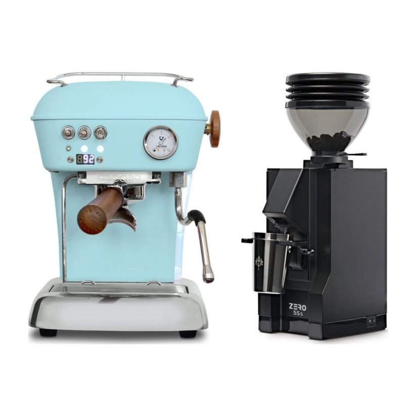 Ascaso DREAM PID Kid Blue + Eureka Mignon Zero 55s Black