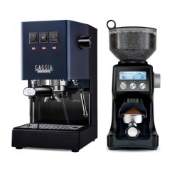 Gaggia Classic E24, modrá + Mlýnek Sage BCG820BTR Black