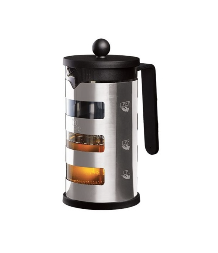 BERLINGERHAUS Konvice na čaj a kávu french press 1 l Black Silver Collection