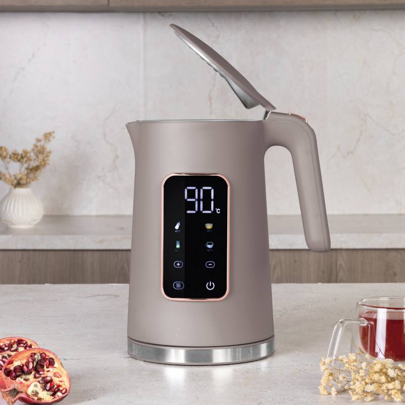 BERLINGERHAUS Rychlovarná konvice s regulací teploty digitální 1,7 l Taupe Collection