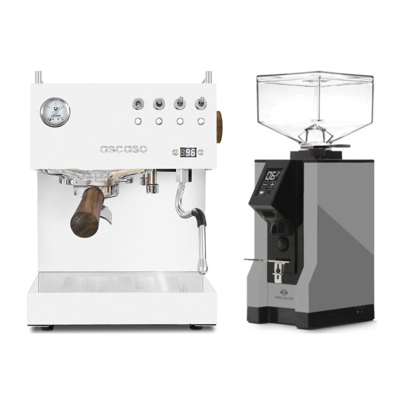 Ascaso Steel DUO PID White + Eureka Mignon Specialita, BL Grey