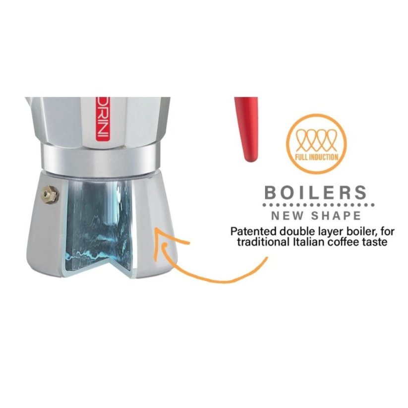 Moka konvička Pedrini Aroma Induction - Velikost porce moka: 3 porce