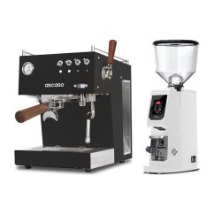 Ascaso Steel DUO PID PLUS, Black&Wood + Eureka Atom W 65, white