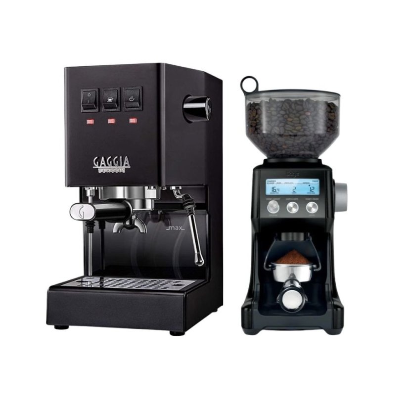 Gaggia Classic E24, černá + Mlýnek Sage BCG820TRR Black