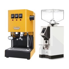 Gaggia Classic E24, žlutá + Eureka Mignon Specialita, CR White