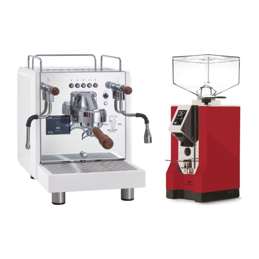 Bezzera DUO DE White + Eureka Mignon Specialita, CR Ferrari red