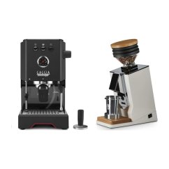 Gaggia Classic Up černá + Eureka Mignon Single Dose, White & Oak