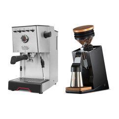 Gaggia Classic GT + Eureka Mignon Single Dose PRO, Black & Oak