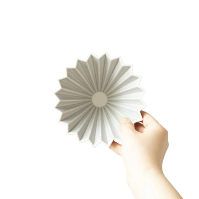 Origami keramický dripper S matně šedý