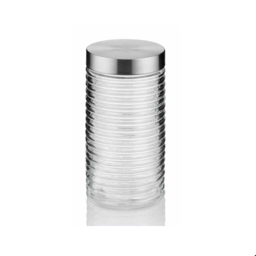 KELA Dóza DIANA sklo/nerez 1.6l
