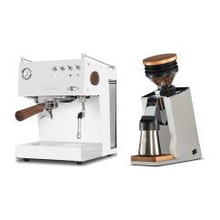 Ascaso Steel Uno PID white + Eureka Mignon Single Dose PRO, White & Oak