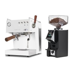 Ascaso Steel DUO PID PLUS, White&Wood + Eureka Mignon Specialita Smart, CR black