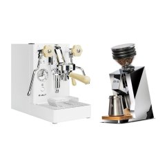 Lelit Mara PL62X V2, white + Eureka Mignon Zero 65 Speedy ALL PURPOSE chrome