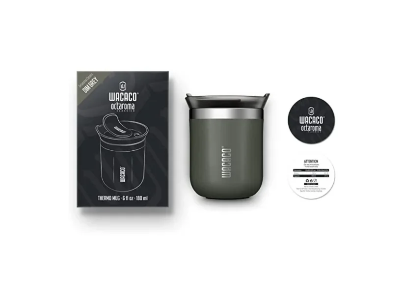 Wacaco cestovní termohrnek Octaroma Classico - Dim grey 180 ml