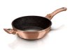 BERLINGERHAUS Pánev hluboká s mramorovým povrchem a poklicí 28 cm Rosegold Metallic Line
