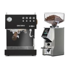 Ascaso Steel DUO PID Black + Eureka Mignon Specialita Smart, CR Chrome