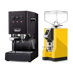 Gaggia Classic E24, černá + Eureka Mignon Specialita, CR Yellow