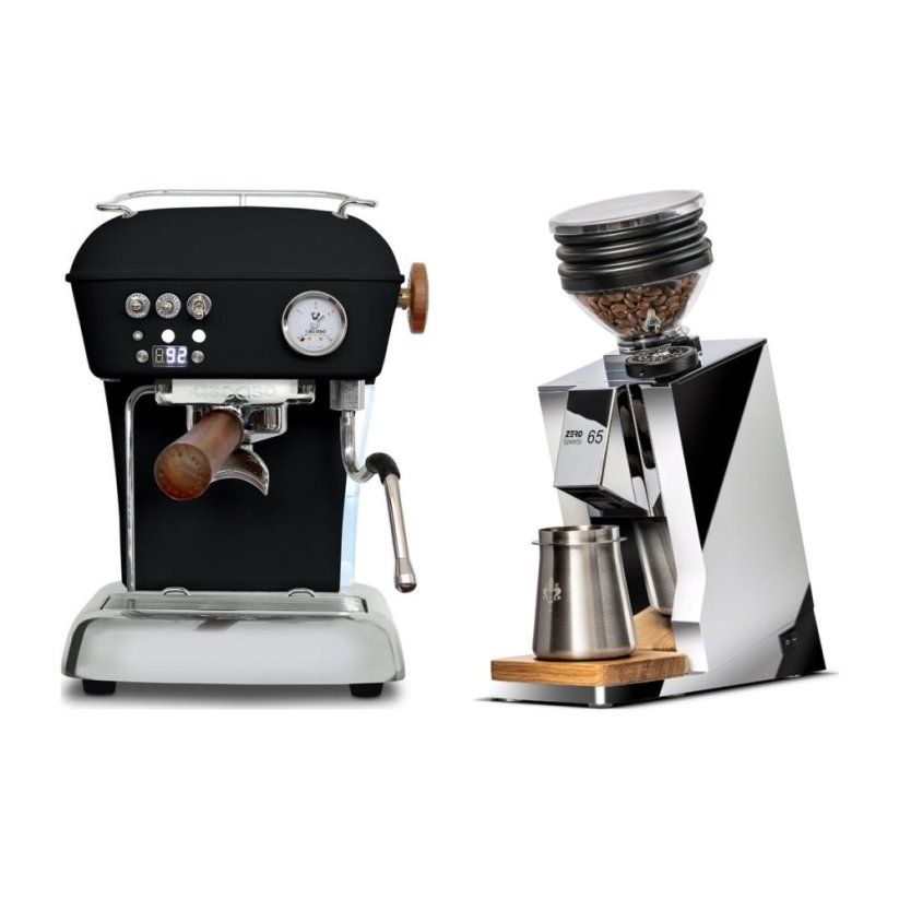 Ascaso DREAM PID Dark Black + Eureka Mignon Zero 65 Speedy ALL PURPOSE chrome