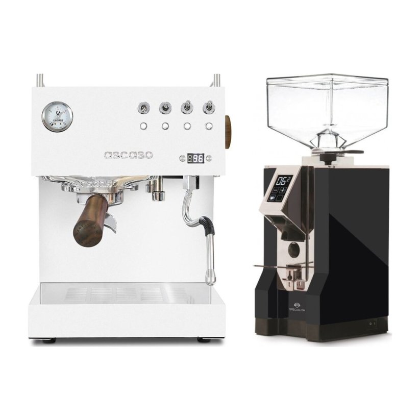 Ascaso Steel DUO PID White + Eureka Mignon Specialita, CR Black