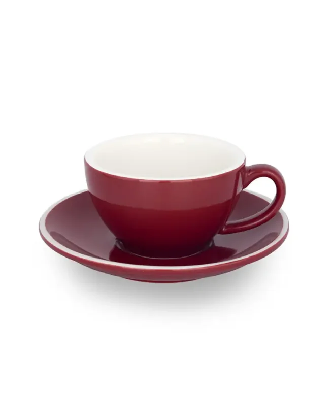 Epic šálek+podšálek 150 ml červený 6 ks