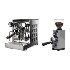 Rocket Espresso Appartamento TCA, black + Eureka Mignon Libra 65 All Purpose, CR chrome