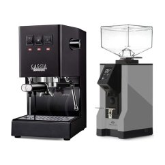 Gaggia Classic E24, černá + Eureka Mignon Specialita, BL Grey