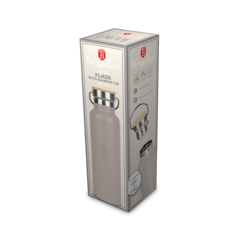 BERLINGERHAUS Termoska lahev s dvojitou stěnou nerez 0,6 l Taupe Collection