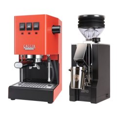 Gaggia Classic E24, oranžová + Eureka Mignon Zero, CR black