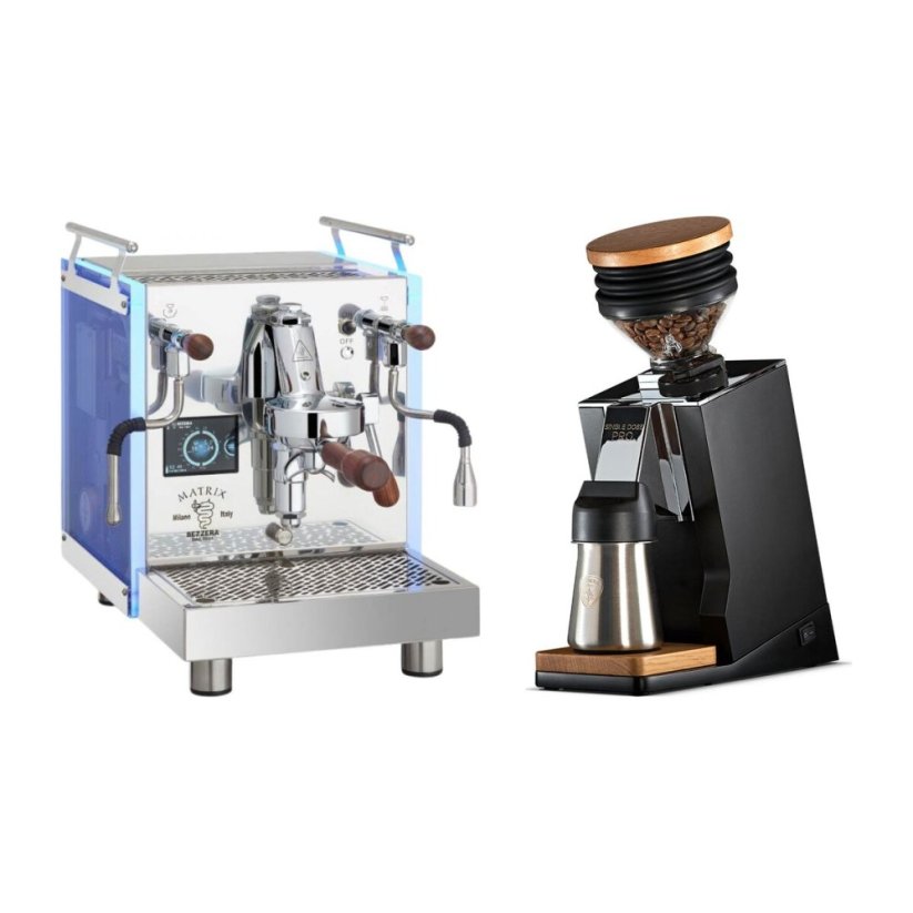Bezzera Matrix MN + Eureka Mignon Single Dose PRO, Black & Oak