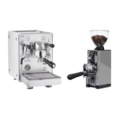 Bezzera NINI PID DE White + Eureka Mignon Libra 65 All Purpose, CR chrome