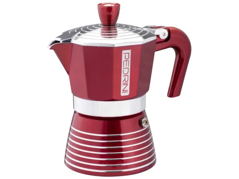 Moka konvička Pedrini Infinity červená - Velikost porce moka: 2 porce