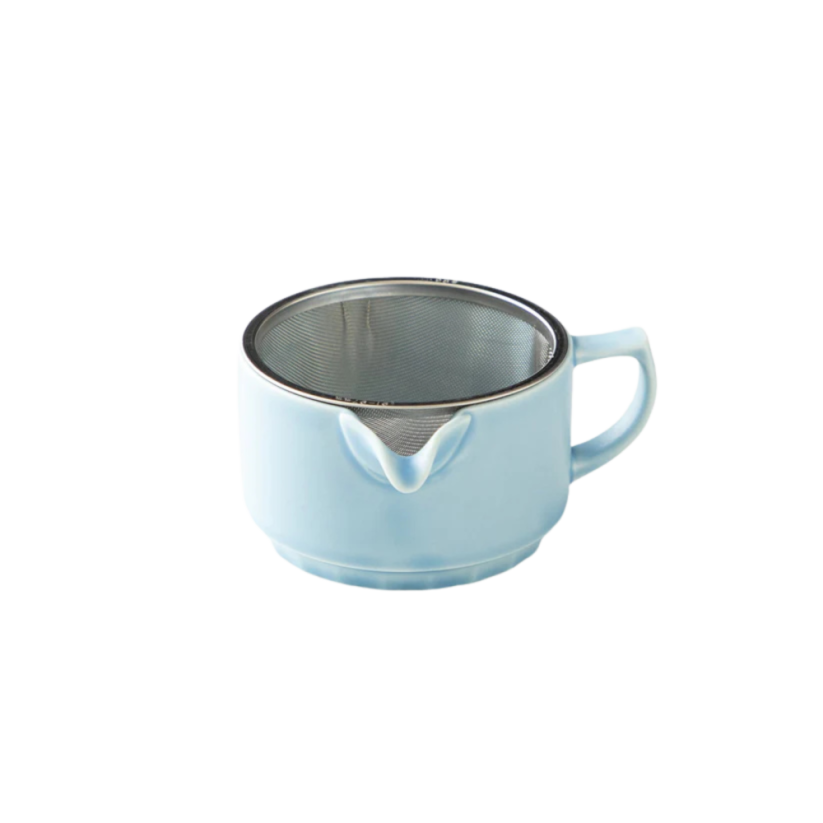 Origami Kyusu hrneček na čaj matně modrý