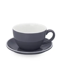 Epic šálek+podšálek 230 ml šedý 6 ks