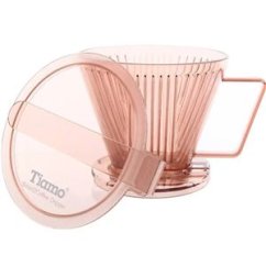 Tiamo Smart2 plastový dripper na kávu růžová