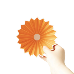Origami keramický dripper M oranžový