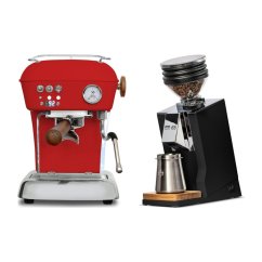 Ascaso DREAM PID Love Red + Eureka Mignon Zero 65 Speedy ALL PURPOSE black