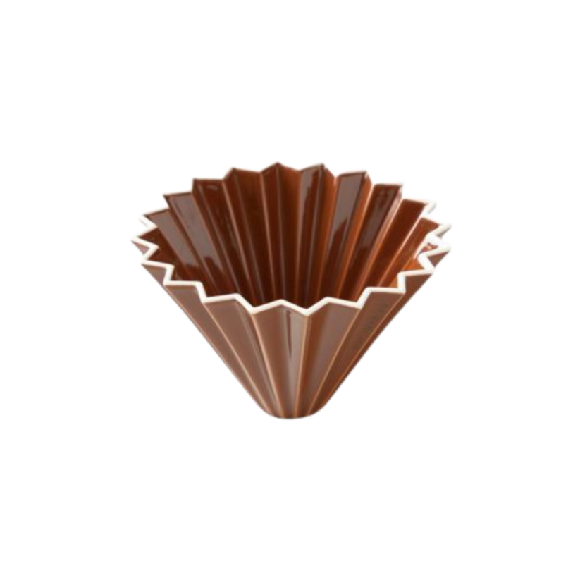 Origami keramický dripper S hnědý
