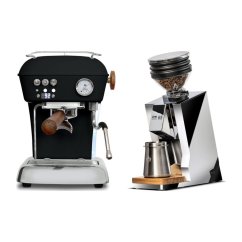 Ascaso DREAM PID Dark Black + Eureka Mignon Zero 65 Speedy ALL PURPOSE chrome