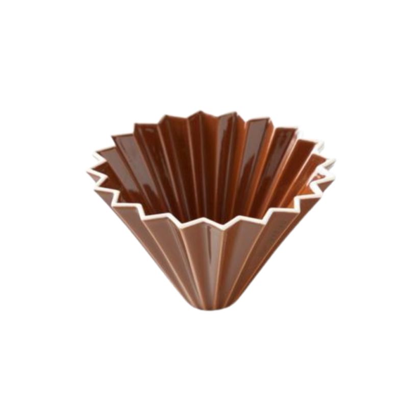 Keramický dripper Origami M hnedý