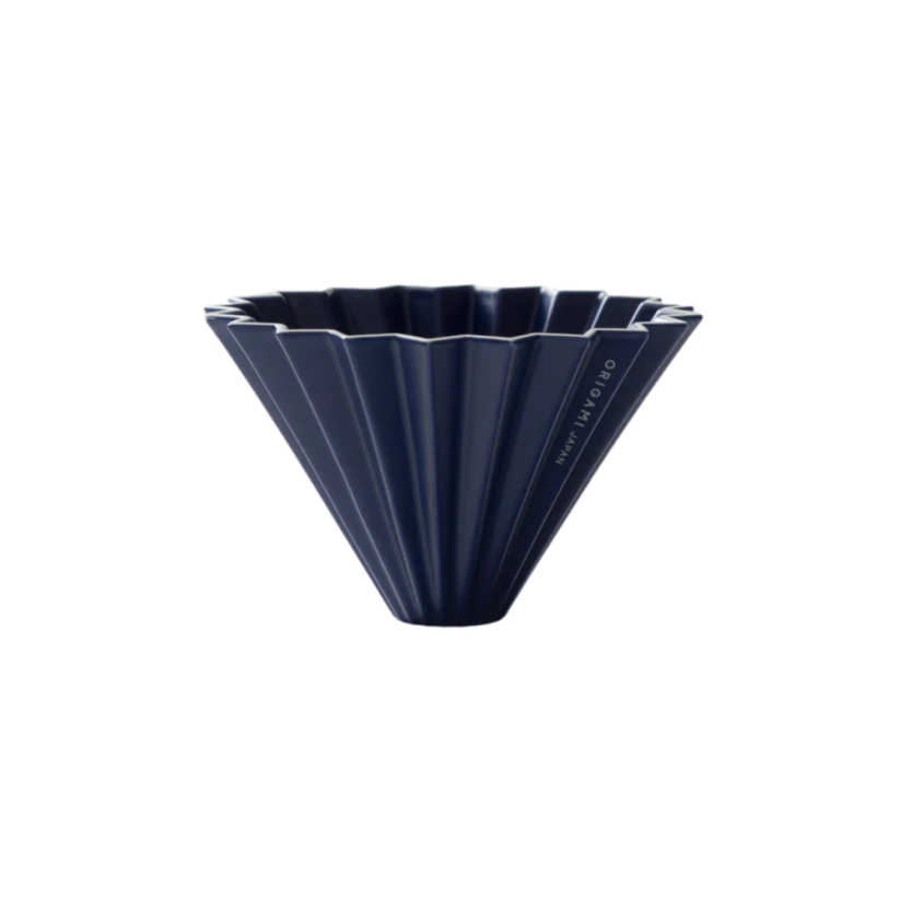 Origami keramický dripper M tmavě modrý