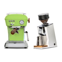 Ascaso DREAM PID Fresh Pistachio + Eureka Mignon Zero 65 Speedy ALL PURPOSE white