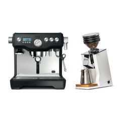 Kávovar Sage BES920BTR black + Eureka Mignon Zero 65 Speedy ALL PURPOSE biely