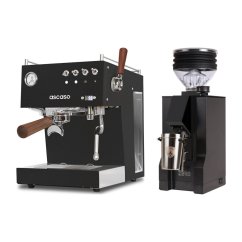 Ascaso Steel DUO PID PLUS, Black&Wood + Eureka Mignon Zero, BL Black