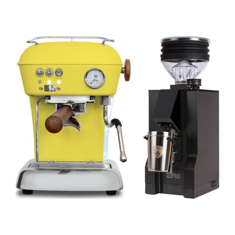 Ascaso DREAM PID Sun Yellow + Eureka Mignon Zero, BL Black