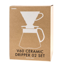 Hario Sada drippera a hrnca V60-02 biela