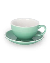 Epic šálek+podšálek 180 ml zelený 6 ks