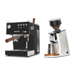 Ascaso Steel DUO PID PLUS, Black&Wood + Eureka Mignon Zero 65 Speedy ALL PURPOSE white
