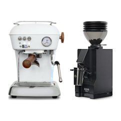 Ascaso DREAM PID Cloud White + Eureka Mignon Zero 55s Black
